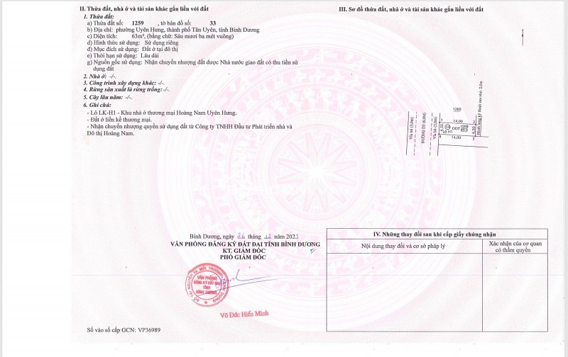 Bán đất nền thổ cư tự do xây dựng đối diện Cao Đẳng Việt Hàn Tp Tân Uyên